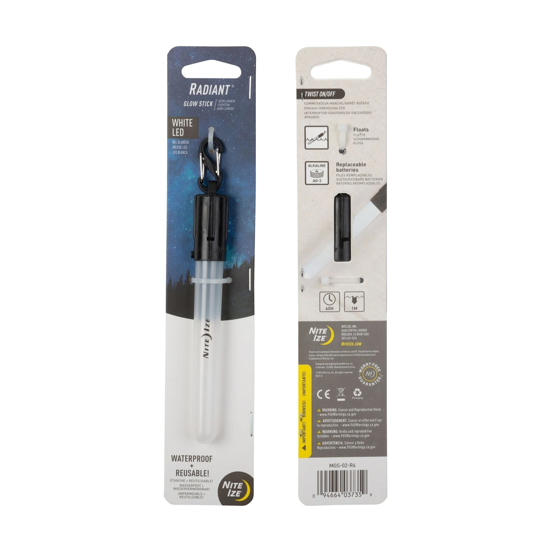 LED Mini Glowstick Leuchtstab schwarz