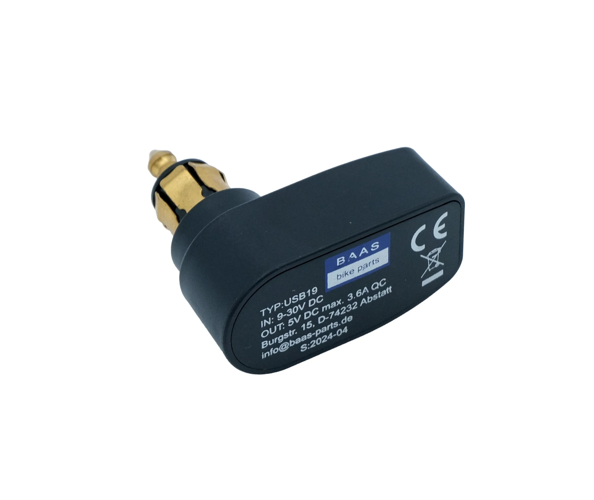 Baas - USB-C-Winkelstecker 12/24 V -> 5 V 3.6 A 44 x 42 x 22 mm, USB-C Baas - USB-C-Winkelstecker 12/24 V -> 5 V 3.6 A 44 x 42 x 22 mm, USB-C