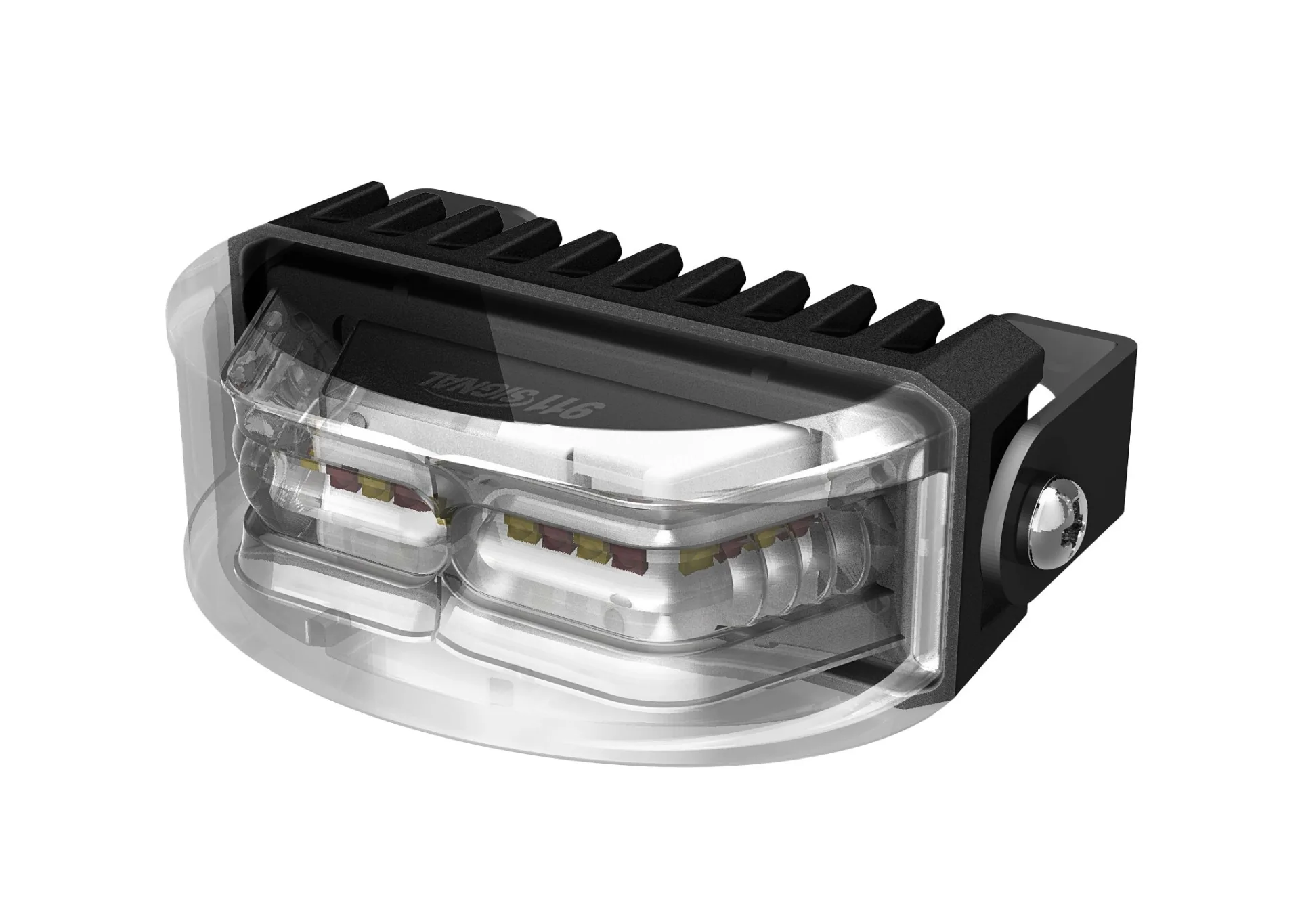 911 Signal LED-Blitzleuchte CRESCENT blau/gelb, ECE- R65 65 x 26 x 40 mm, 16 x 3 W, IP69K, 180° Sichtbarkeit