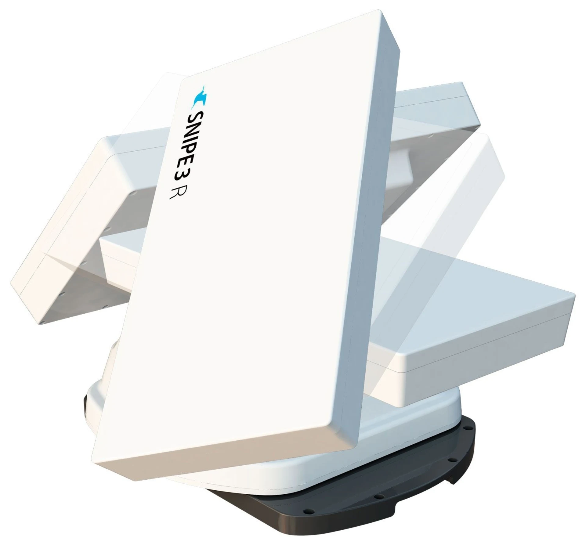 Selfsat Snipe 3 R Vollautomatische Sat-Flachantenne mit Fernbedienung Single LNB
