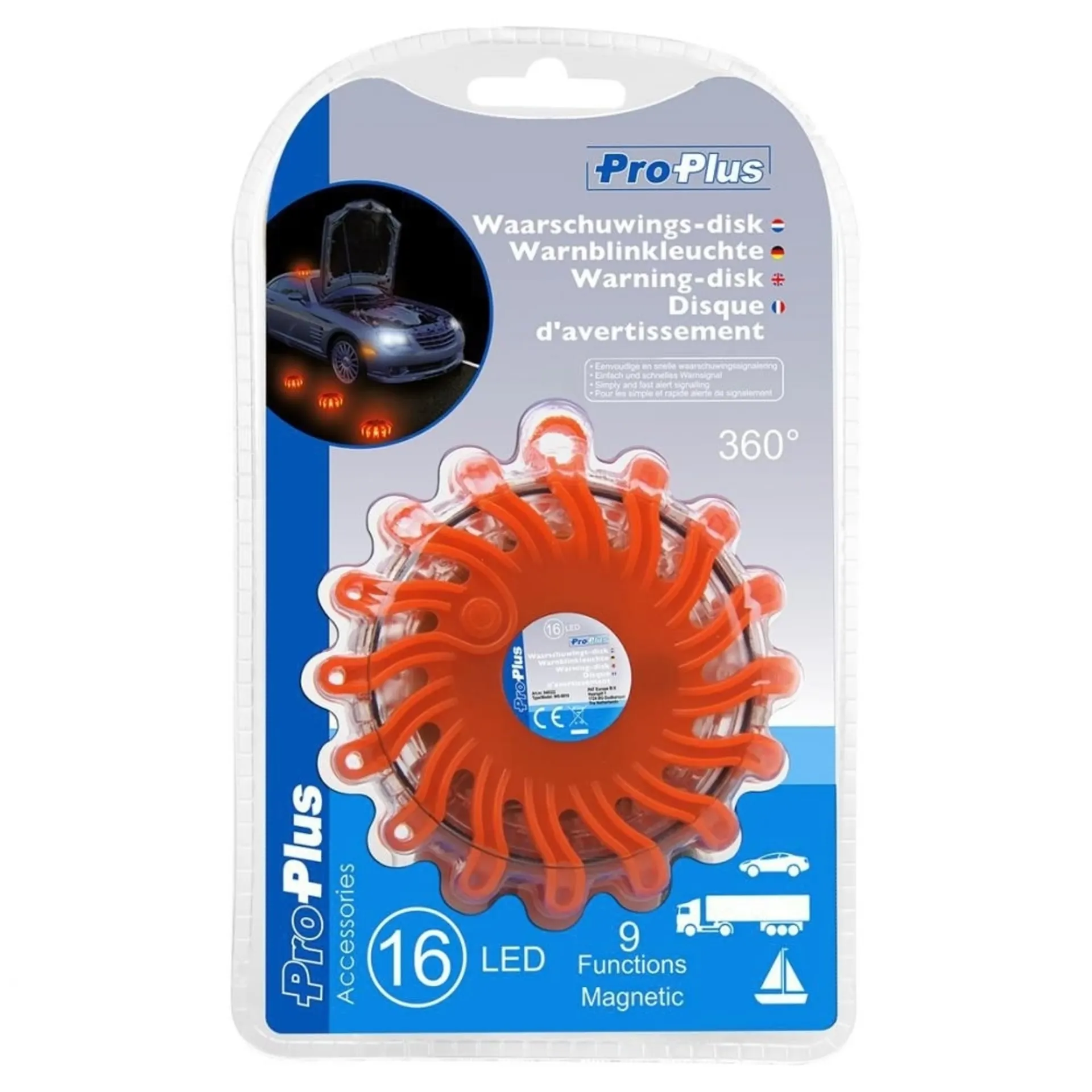 ProPlus Notfall LED Warnblinkleuchte mit Magnet