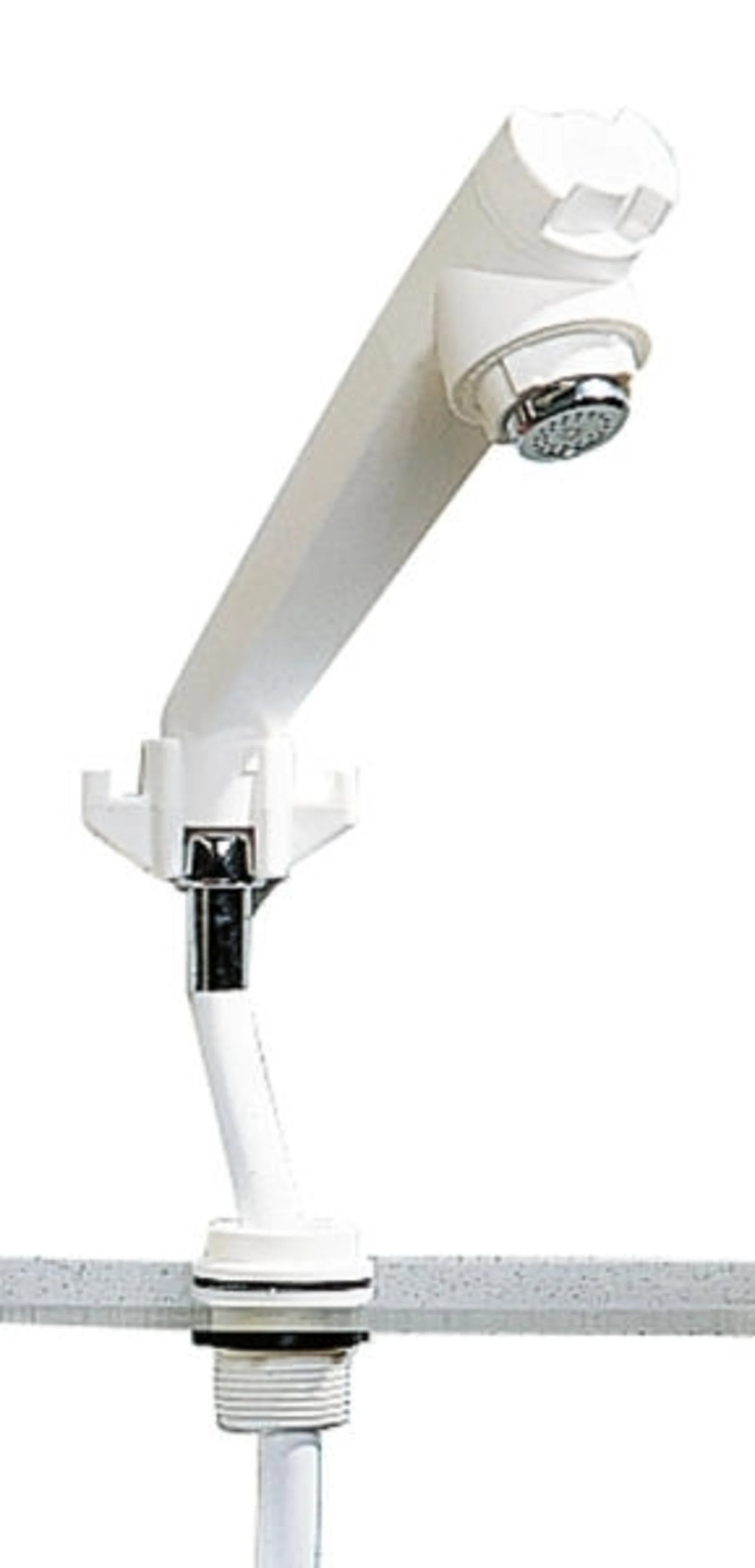 Set de douche blanc Elbe avec débit d'eau réglable