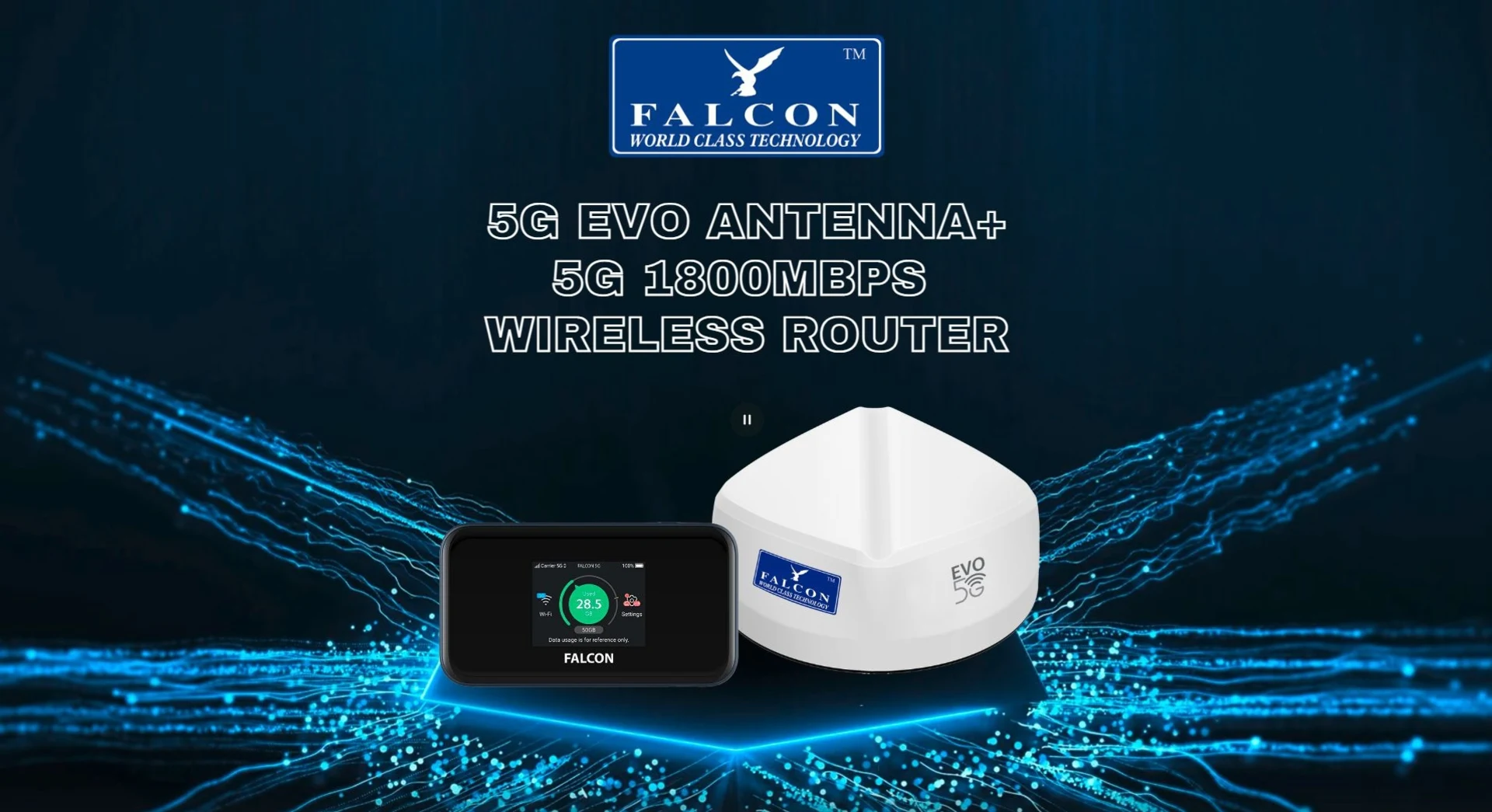 Falcon EVO 5G LTE Dachantenne mit mobilem 1800 Mbit/s 5G Cat 20 Router