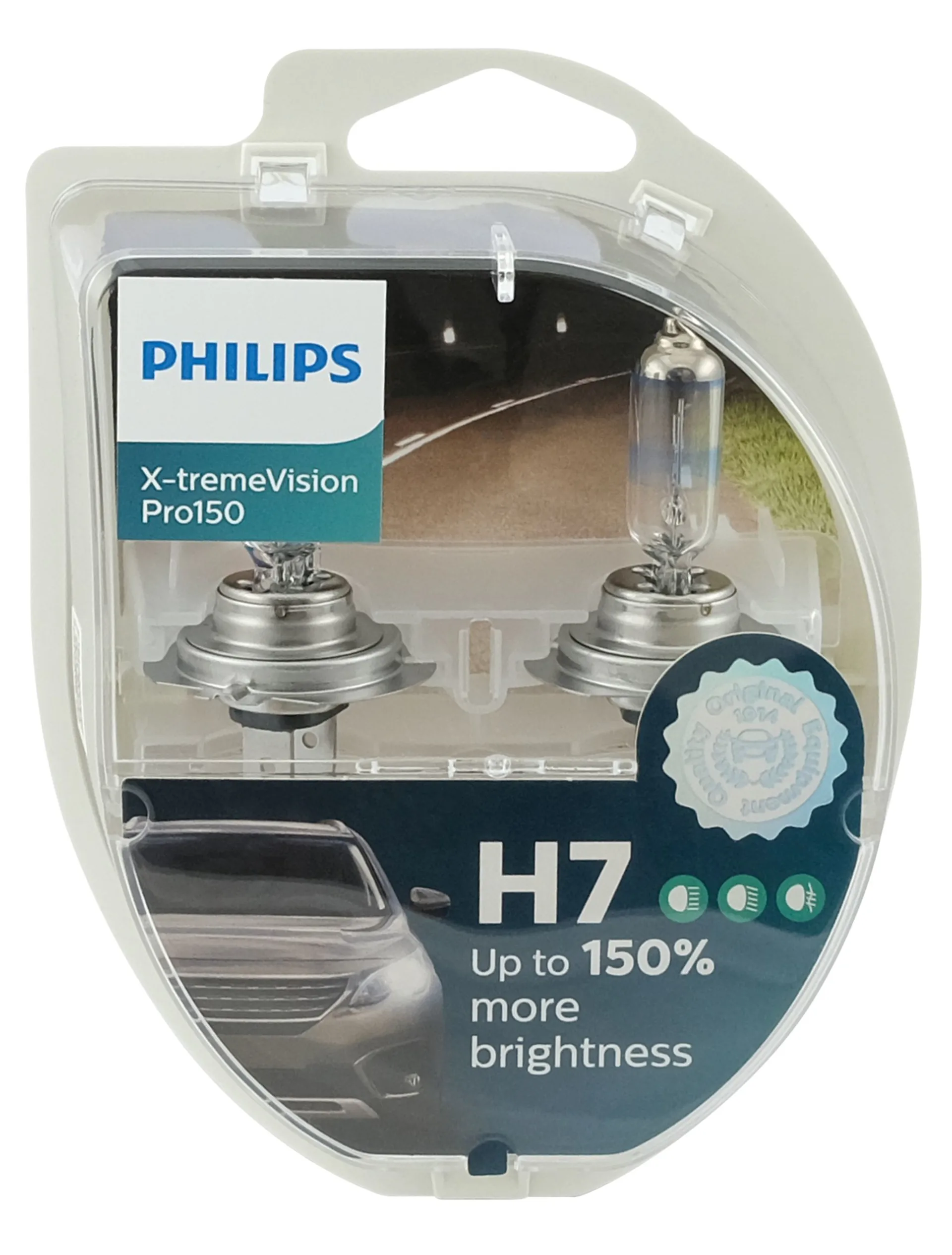 2 x Philips Glühl. H7 12 V 55 W XtremeVision Pro150 12 V 55 W +150%