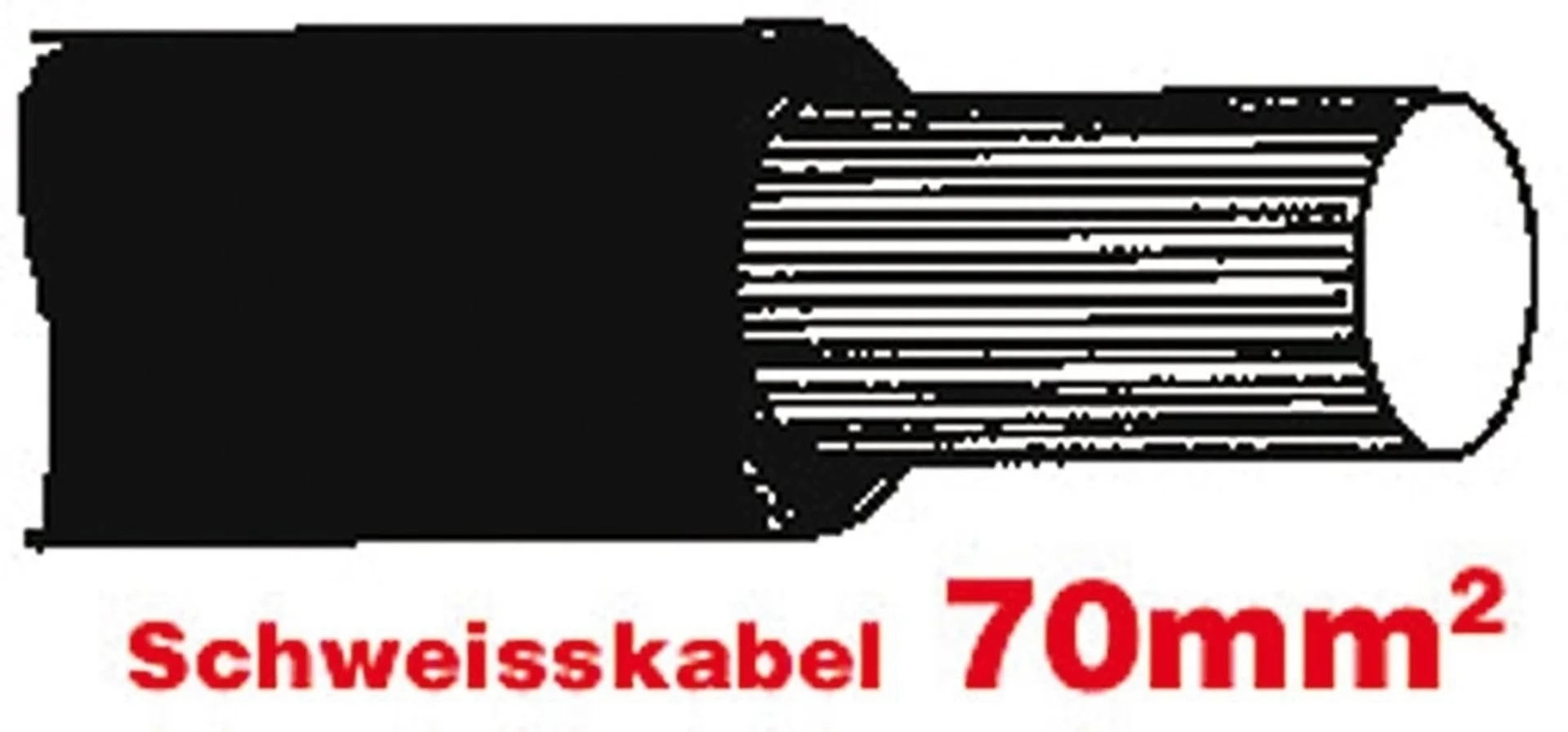 SGF Câble de démarreur très flexible 70mm noir