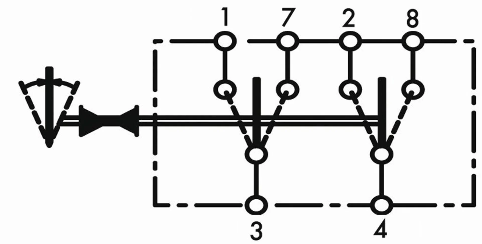 APEM - Wippschalter 2x 1 > 0 < 2