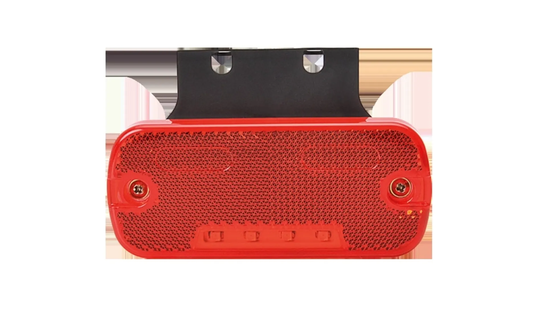 WAS - LED-Positionsleuchte 12/24V rot 106x45mm, mit Halter 90°
