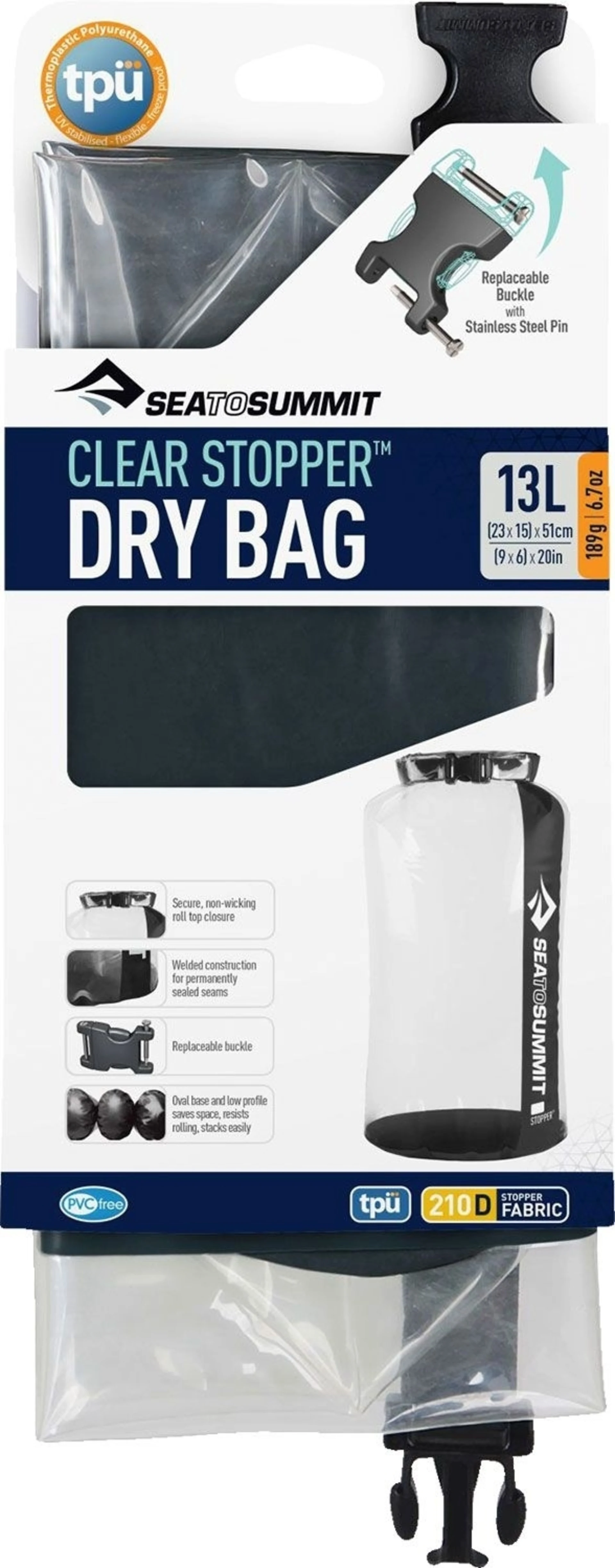 Sea to Summit Clear Stopper Dry Bag Sac de séchage 13 litres