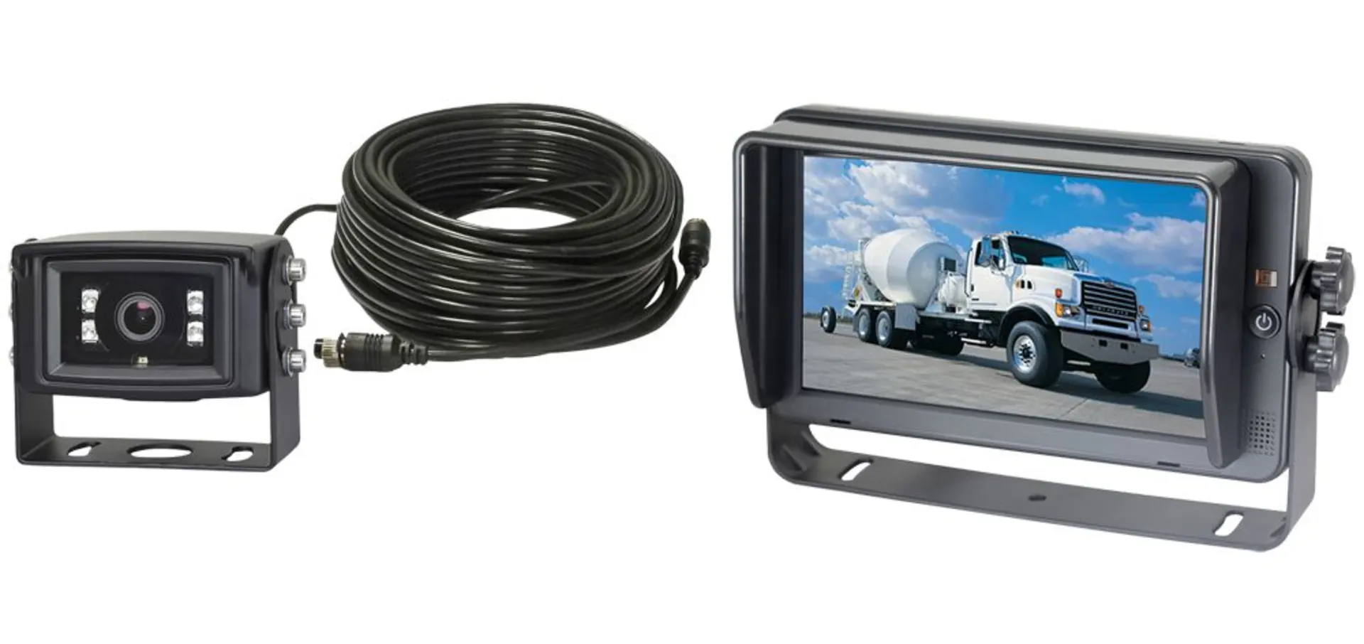 Rückfahrkamerasystem HD 1080P, kabelgebunden 7“ 12/24 V IP69K (nur Kamera), kabelgebunden