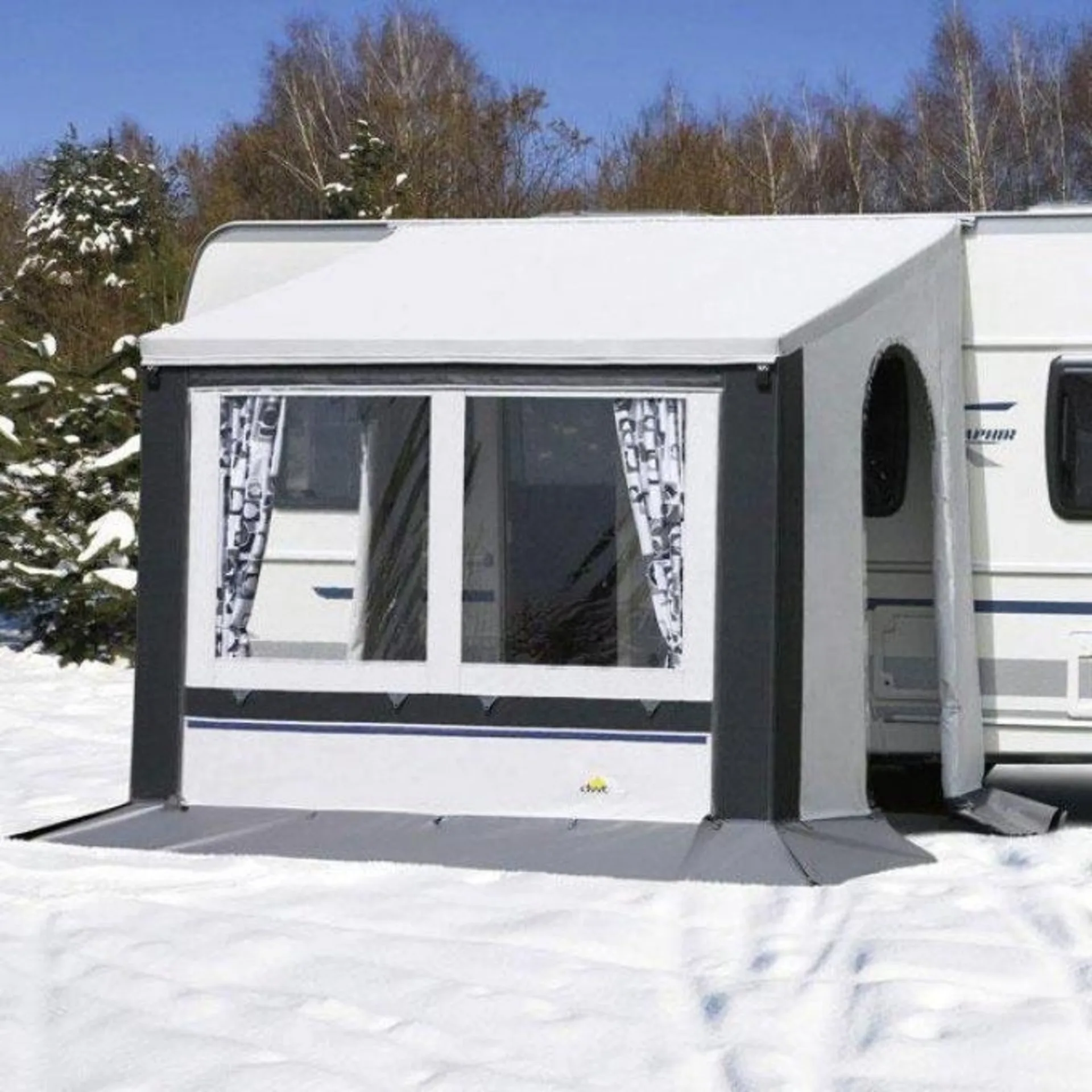 DWT Cortina II Ganzjahresvorzelt Grau 220 x 180 cm