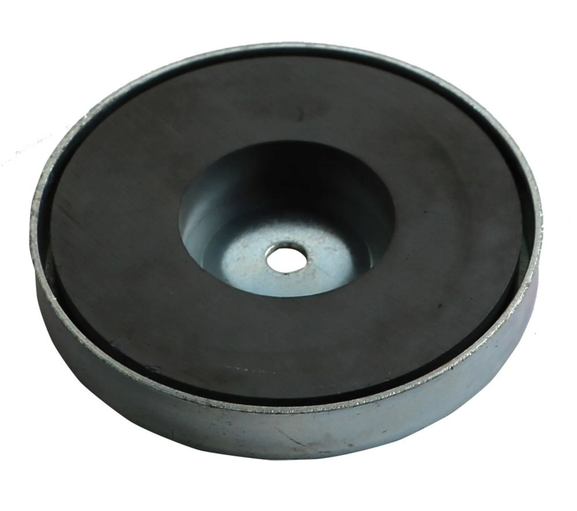 Aimant rond ø75x12mm avec boîtier en tôle Aimant rond ø75x12mm avec boîtier en tôle