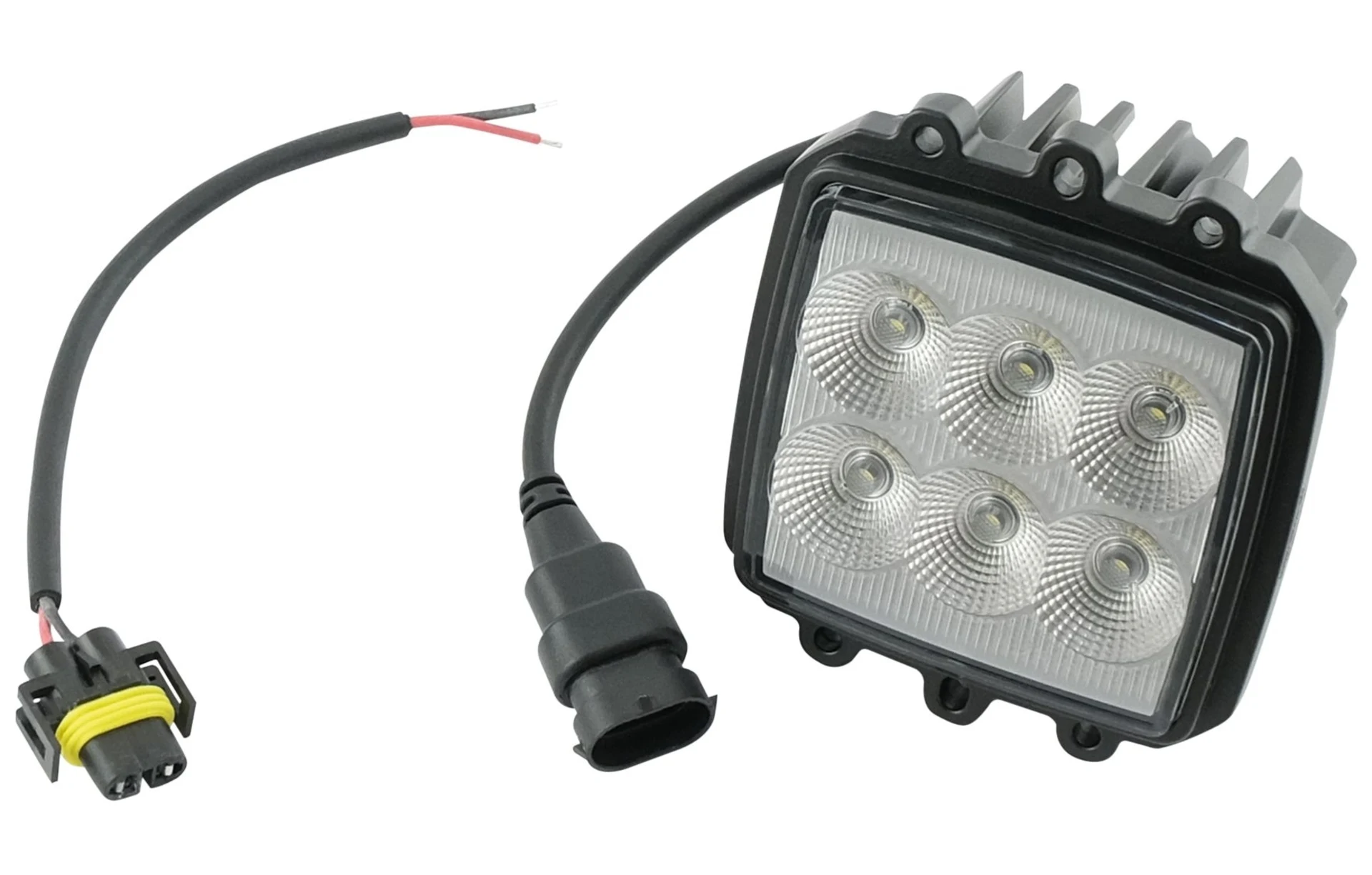 LED Arbeitsscheinwerfer Einbau SDF 12 V 100 x 117 mm, Plug & play für Haubeneinbau SDF-Fahrzeuge