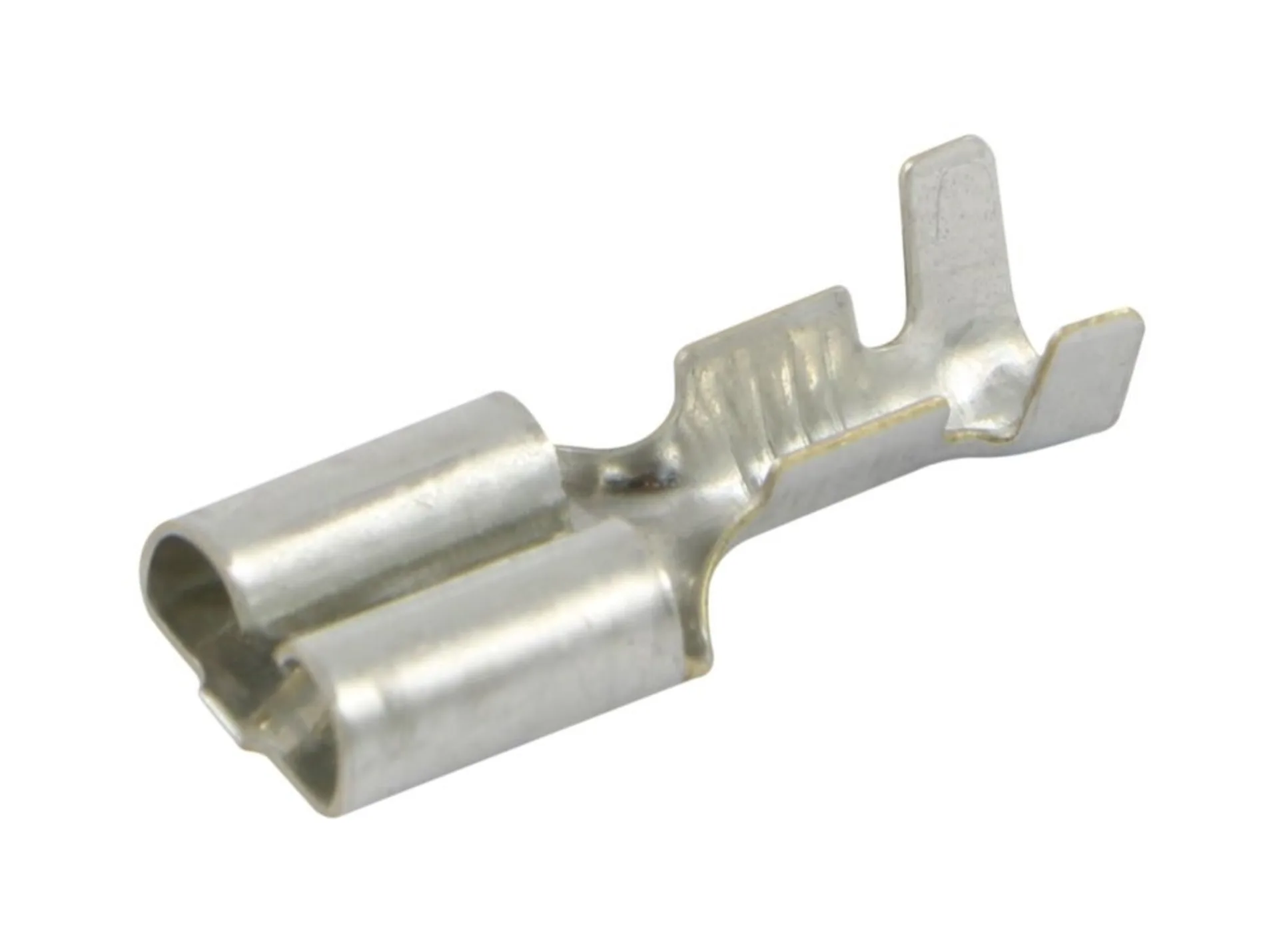 Douilles plates nues avec ergot d'arrêt 6.3mm Douilles plates nues avec ergot d'arrêt 6.3mm