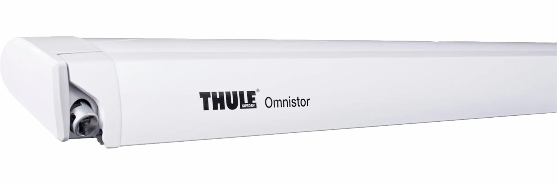 Store de toit Thule Omnistor 6300 Couleur du boîtier blanc Couleur de la toile Mystic Grey 2,6 m