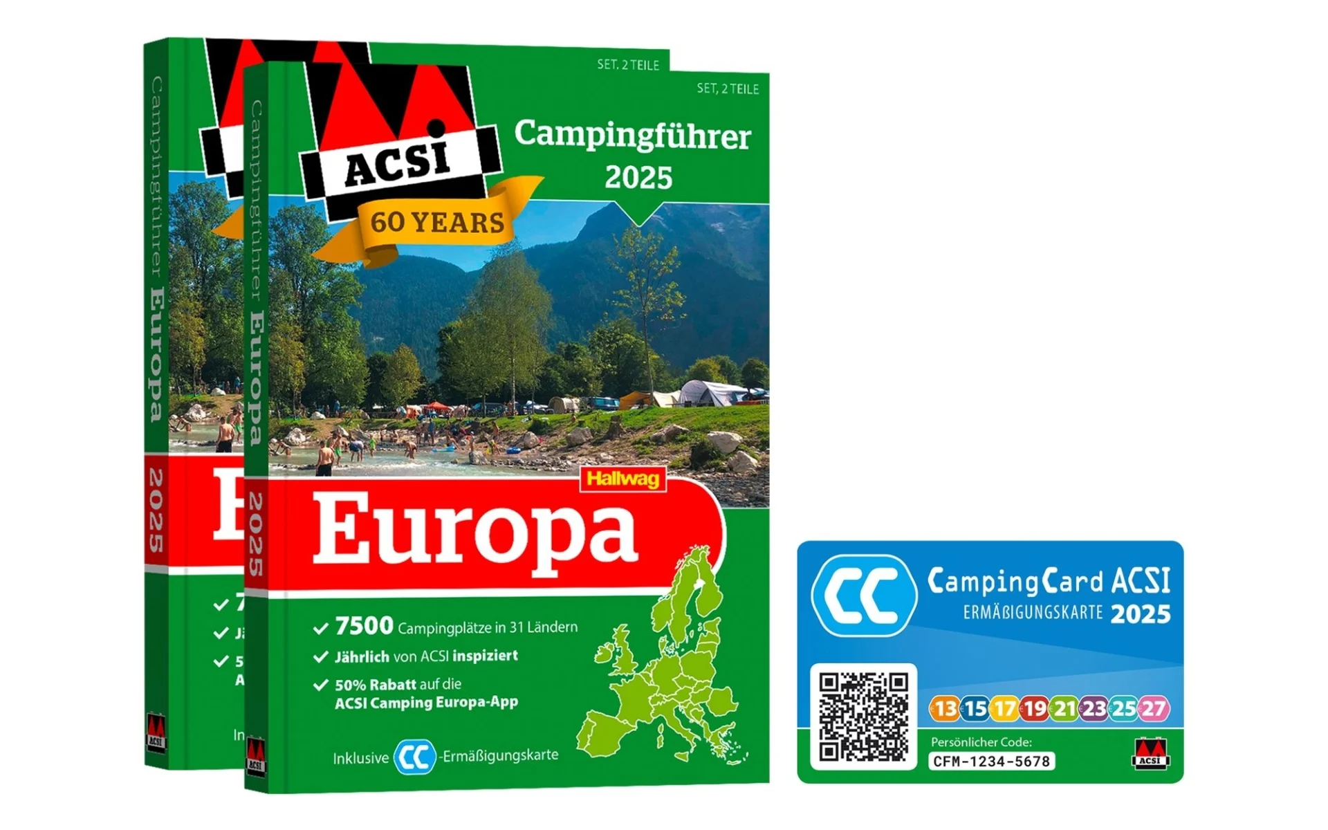 Guide des campings ACSI Europe 2025 avec la carte de réduction CampingCard Guide des campings ACSI Europe 2025 avec la carte de réduction CampingCard