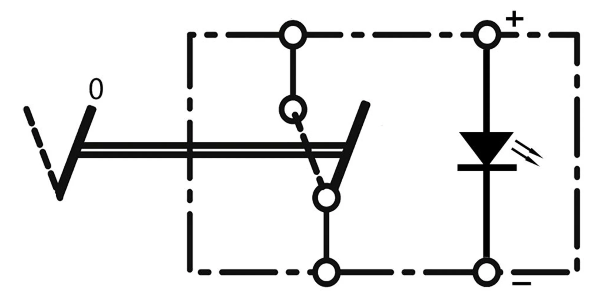 Wippschalter quadratische Blende grün On-Off