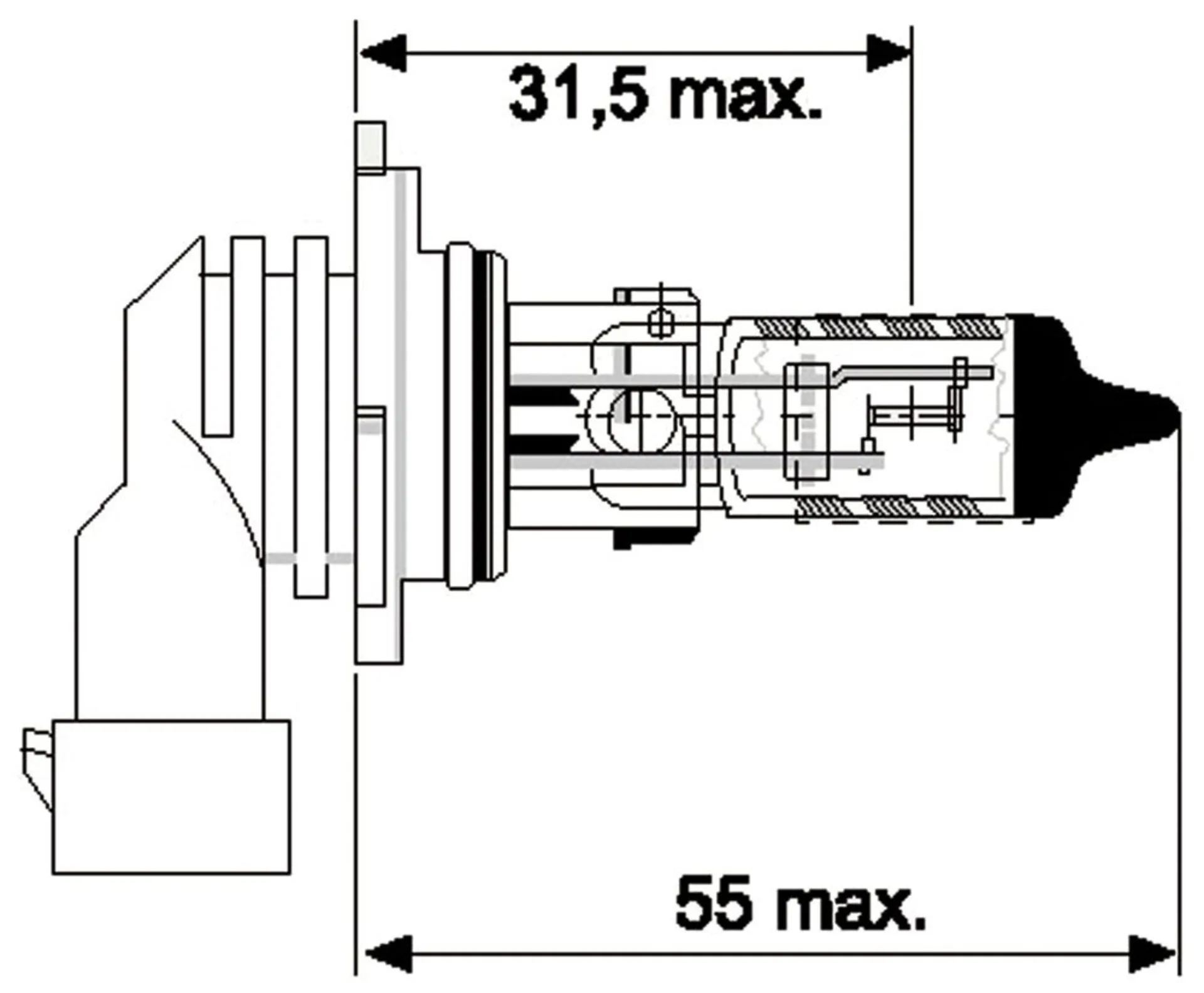 Philips Glühlampe H10 12V 45W