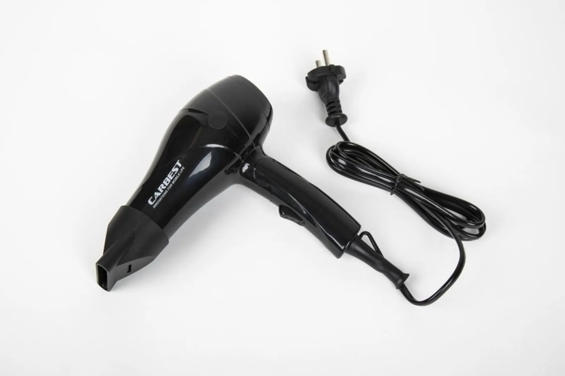 Sèche-cheveux de voyage avec poignée pliable et 2 niveaux de chaleur