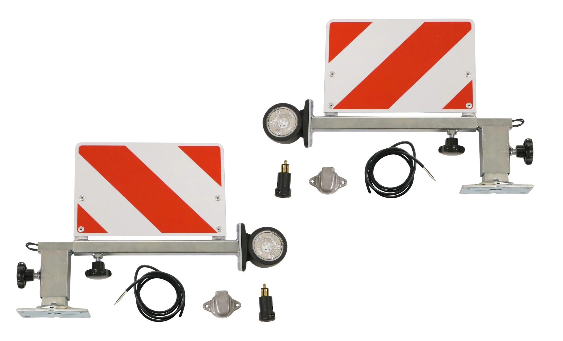 Doppelradmarkierungssatz LED, ausziehbar 360 - 550 mm, horizontale Schwenkung 2 Halter mit Auszugsicherung, 12/24 V