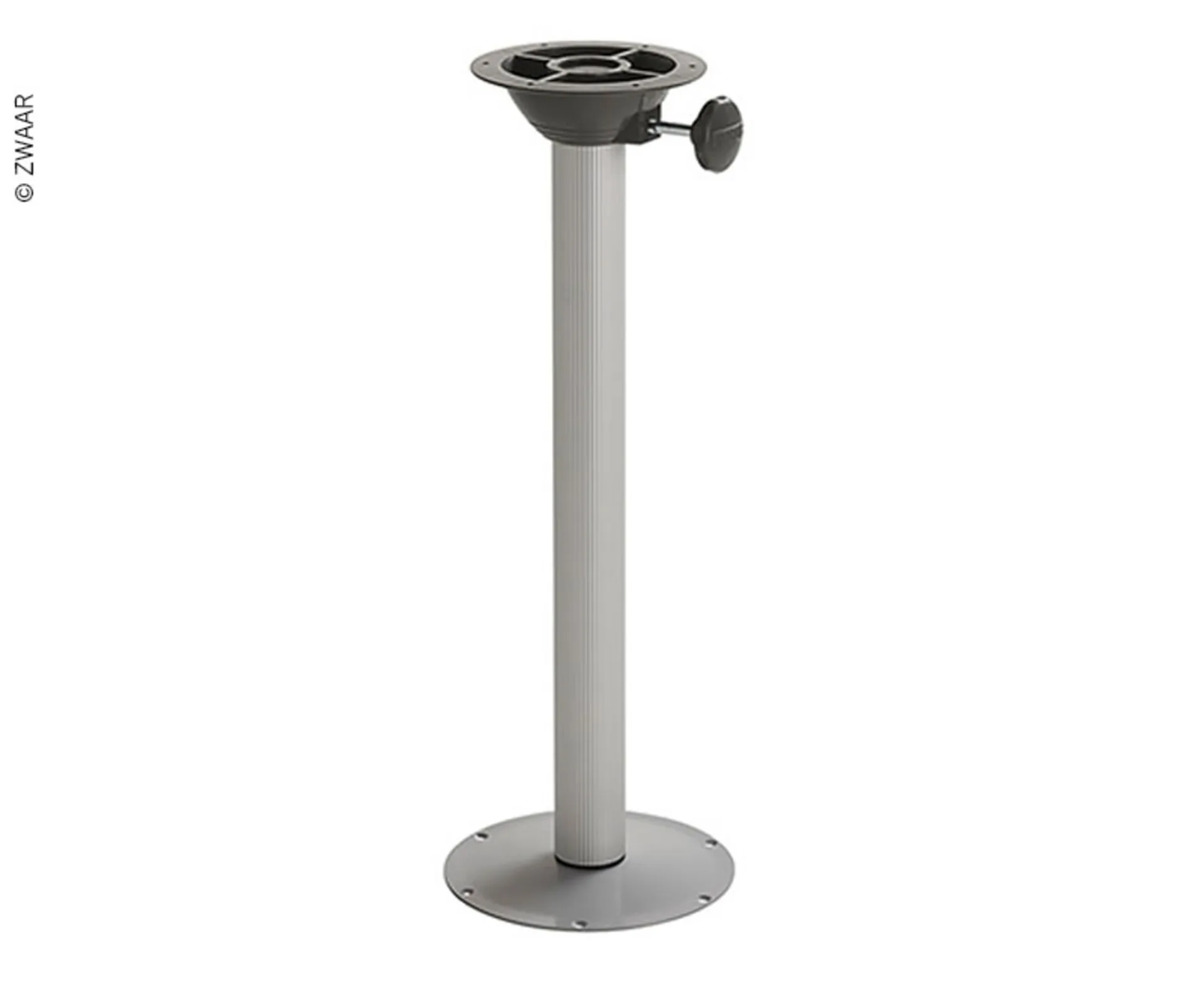 Support en plastique gris pour plateaux de table de 60mm de diamètre et RV à dégagement rapide Support en plastique gris pour plateaux de table de 60mm de diamètre et RV à dégagement rapide