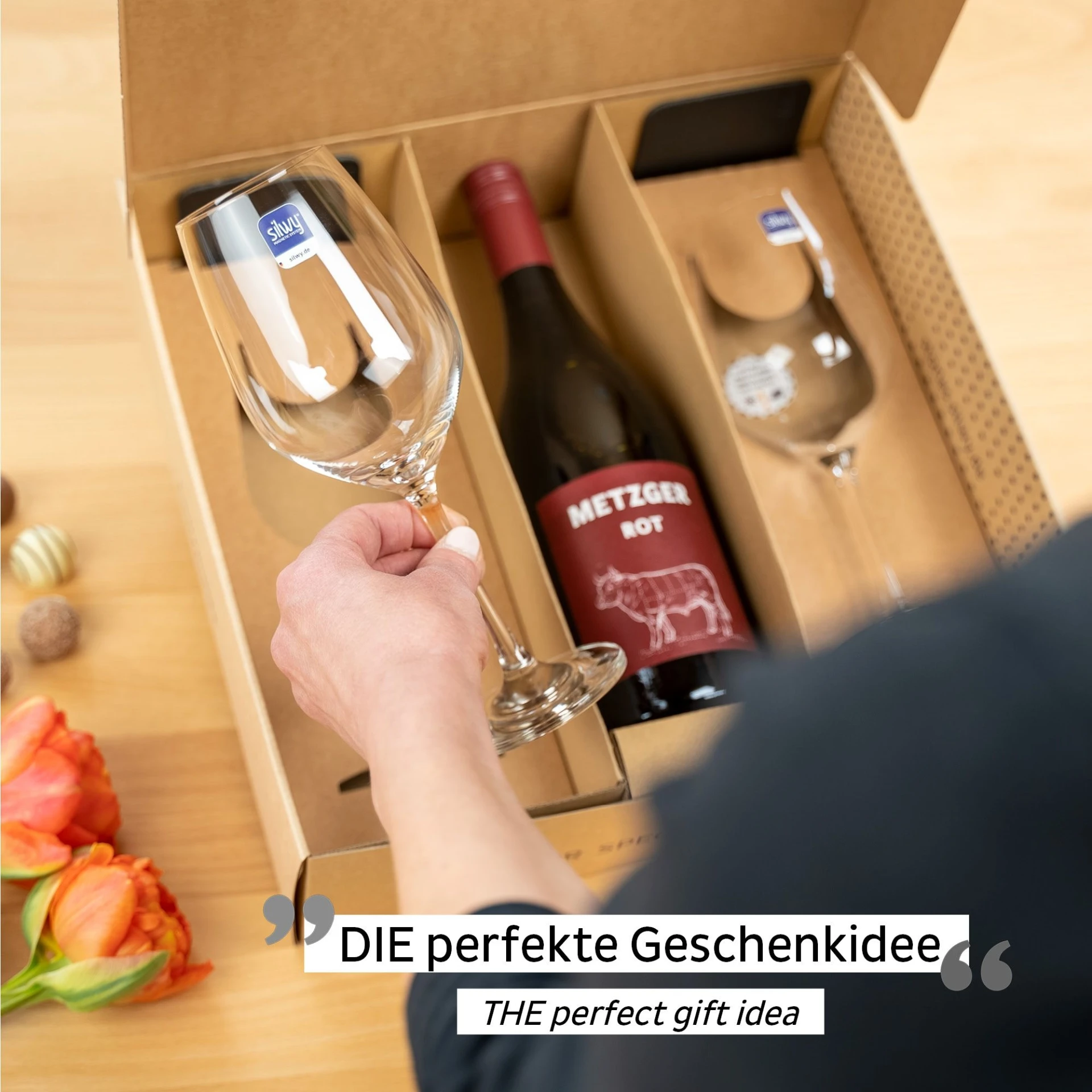 silwy® Geschenkbox "Herzliche Frische" (Wein)