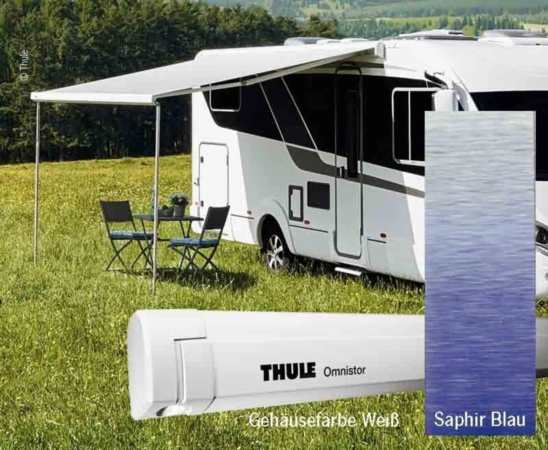 Thule Wandmarkise Omnistor 5200 260 cm (Weiß / Saphir Blau)
