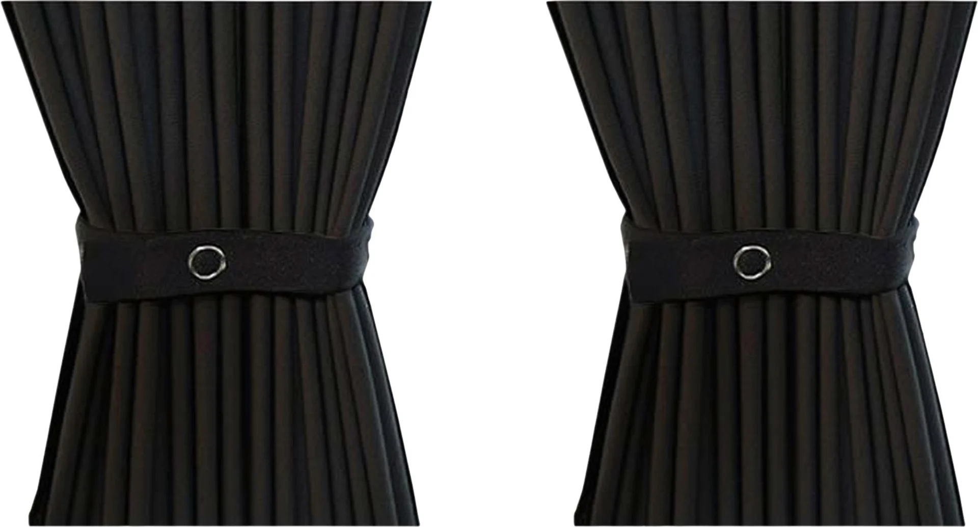 Kiravans Rideau set 2 pièces pour VW T5/T6 centre gauche pour pas de portes coulissantes standard noir