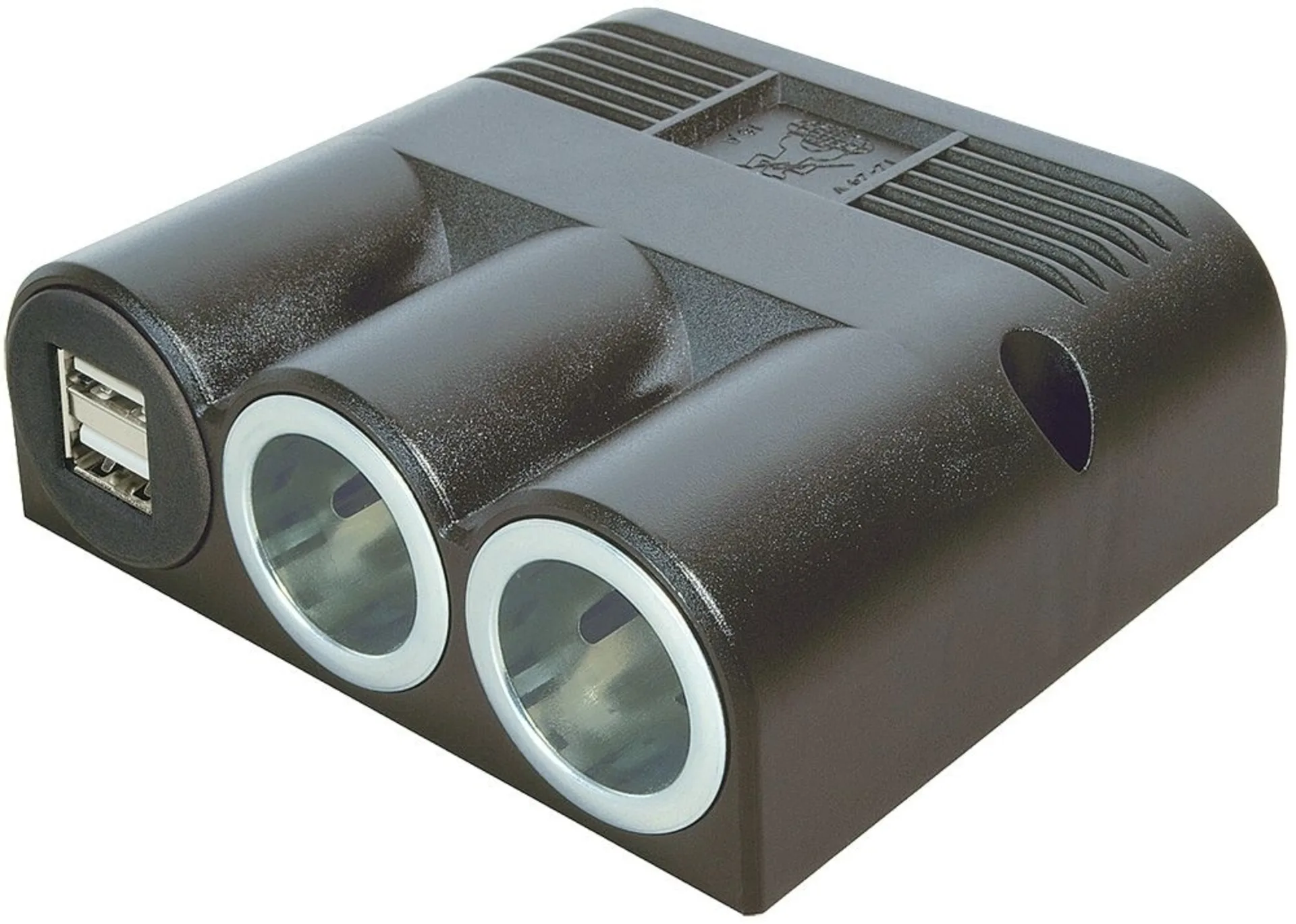 prise électrique double Zig.anz. avec 2x USB 12/24V