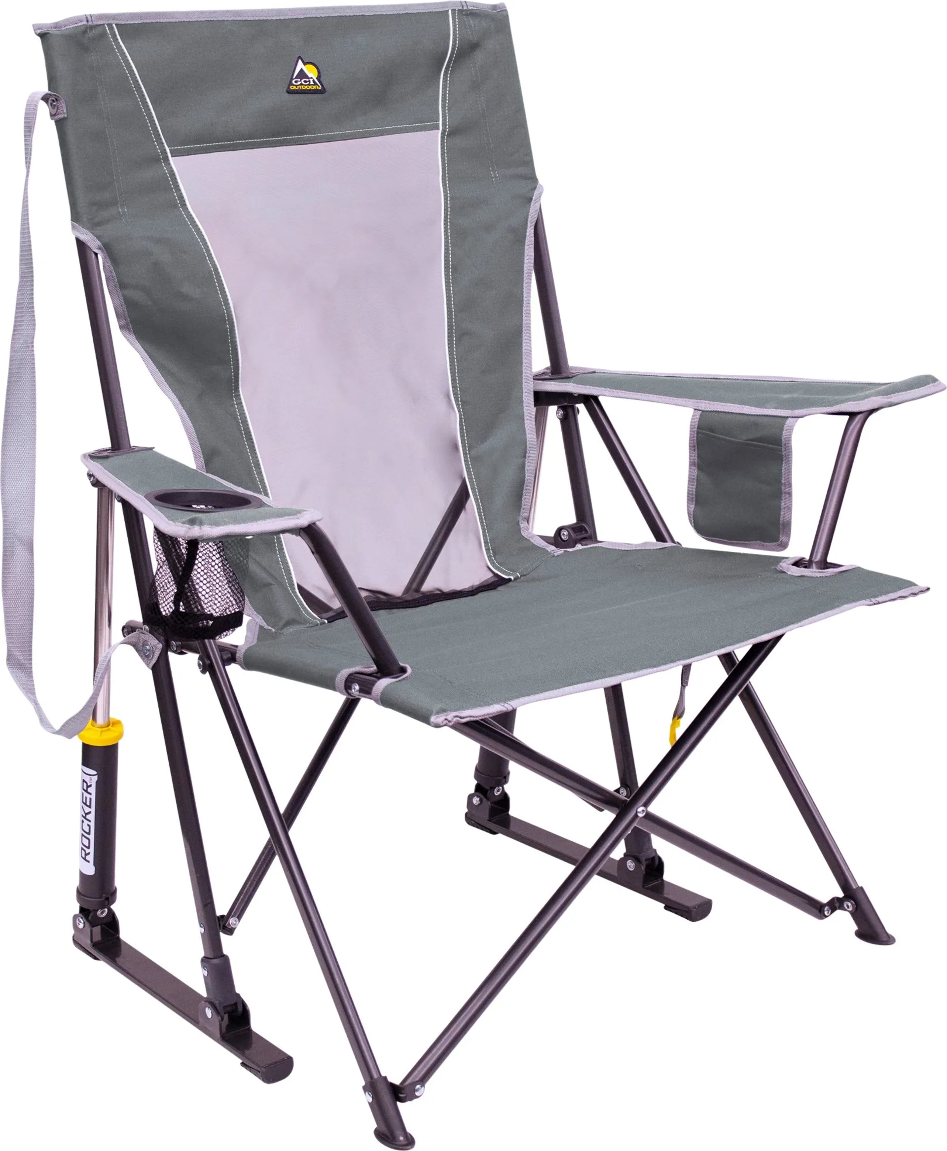 GCI Comfort Pro Rocker faltbarer Campingstuhl mit Schaukelfunktion Mercury Gray