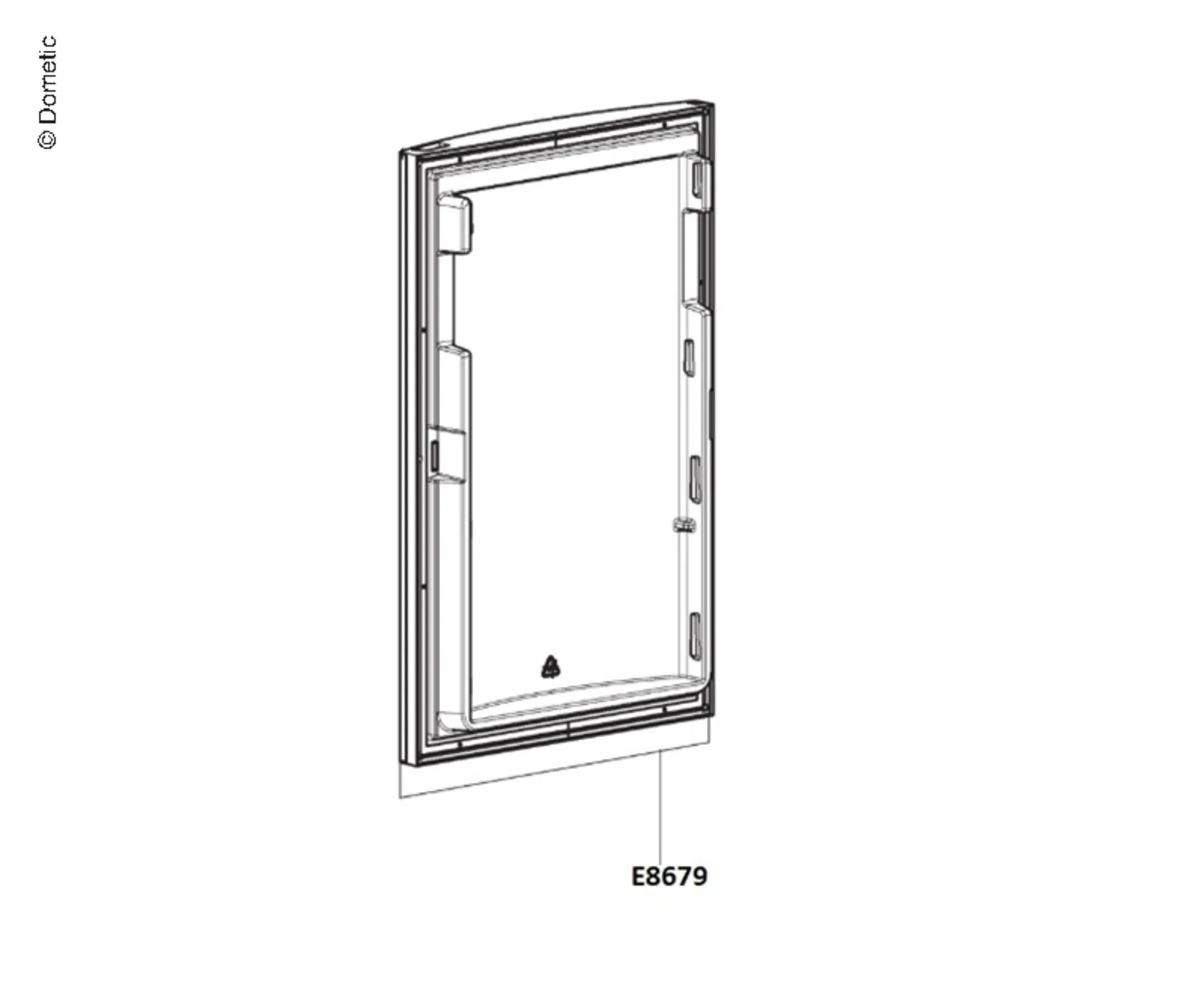 Plaque décorative noire brillante pour RM84XX, 471x743mm
