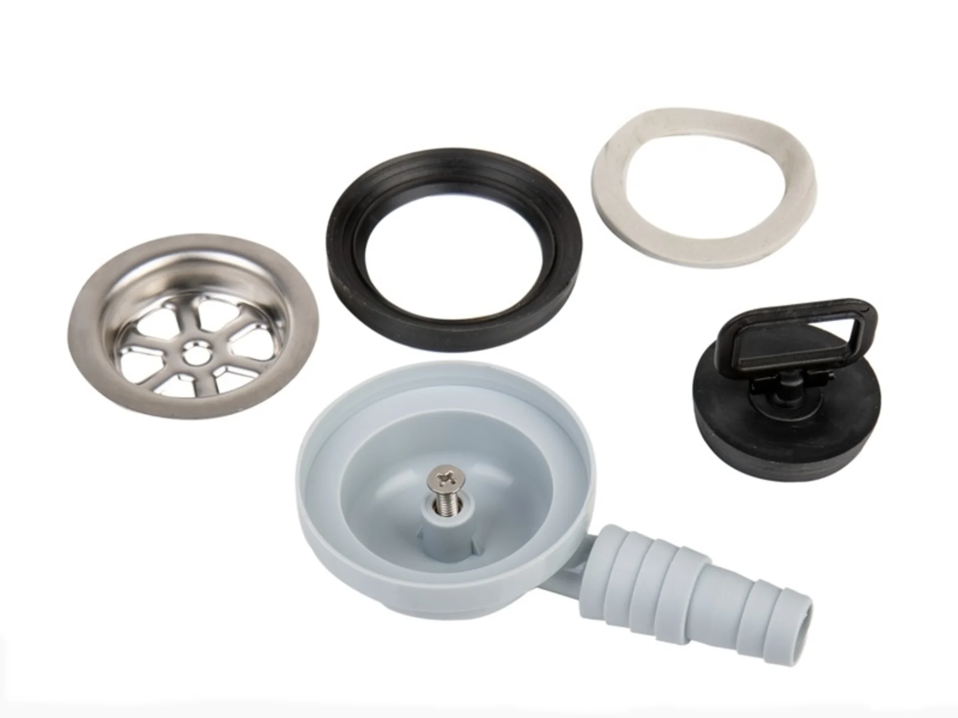 Garniture de vidage coudée pour évier avec raccord à 90°, Ø25/20mm Garniture de vidage coudée pour évier avec raccord à 90°, Ø25/20mm