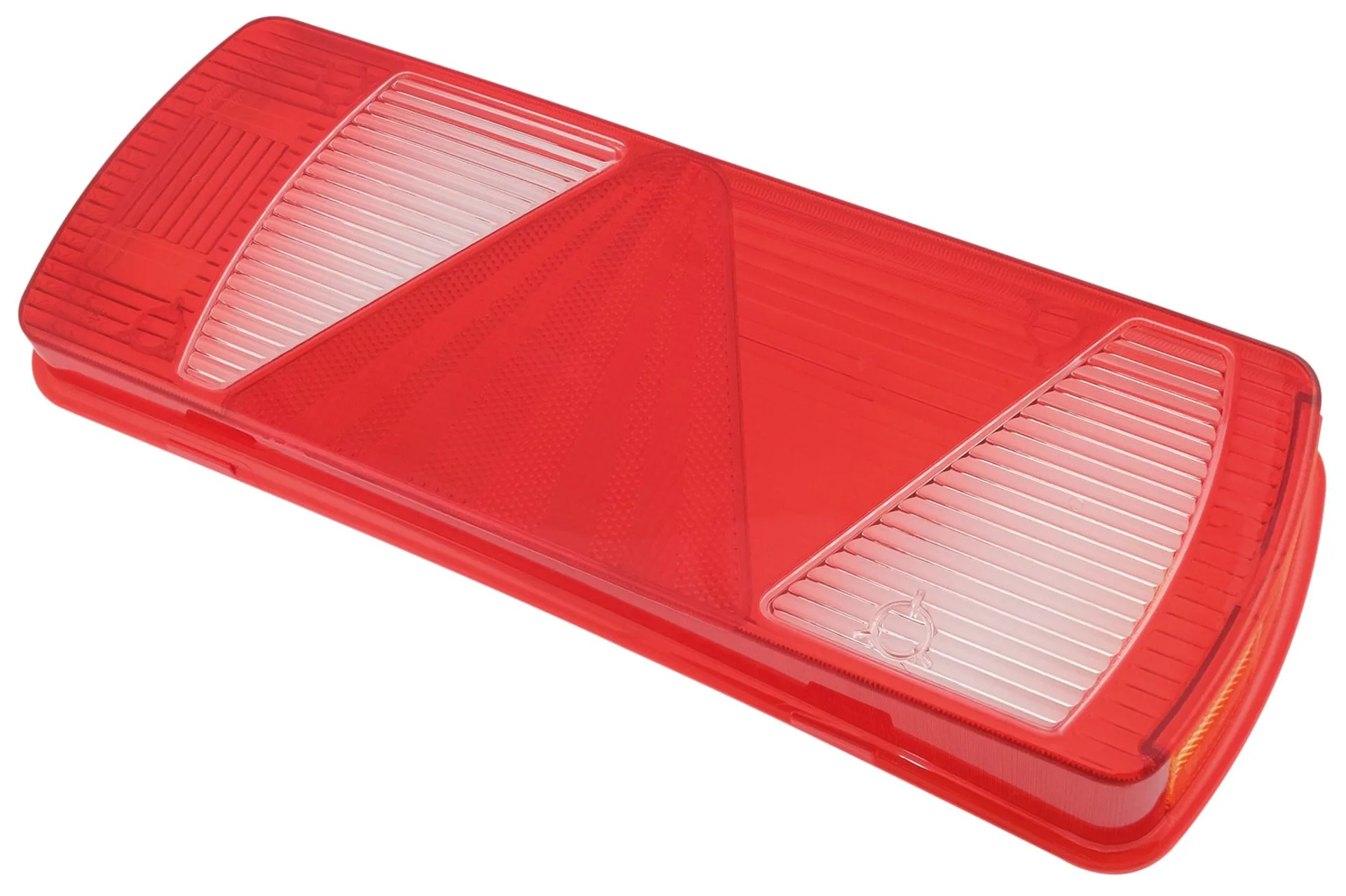 Aspöck Glas zu Leuchte "Ecopoint II" rechts Ersatzglas mit Dreieck links, Clipbefestigung