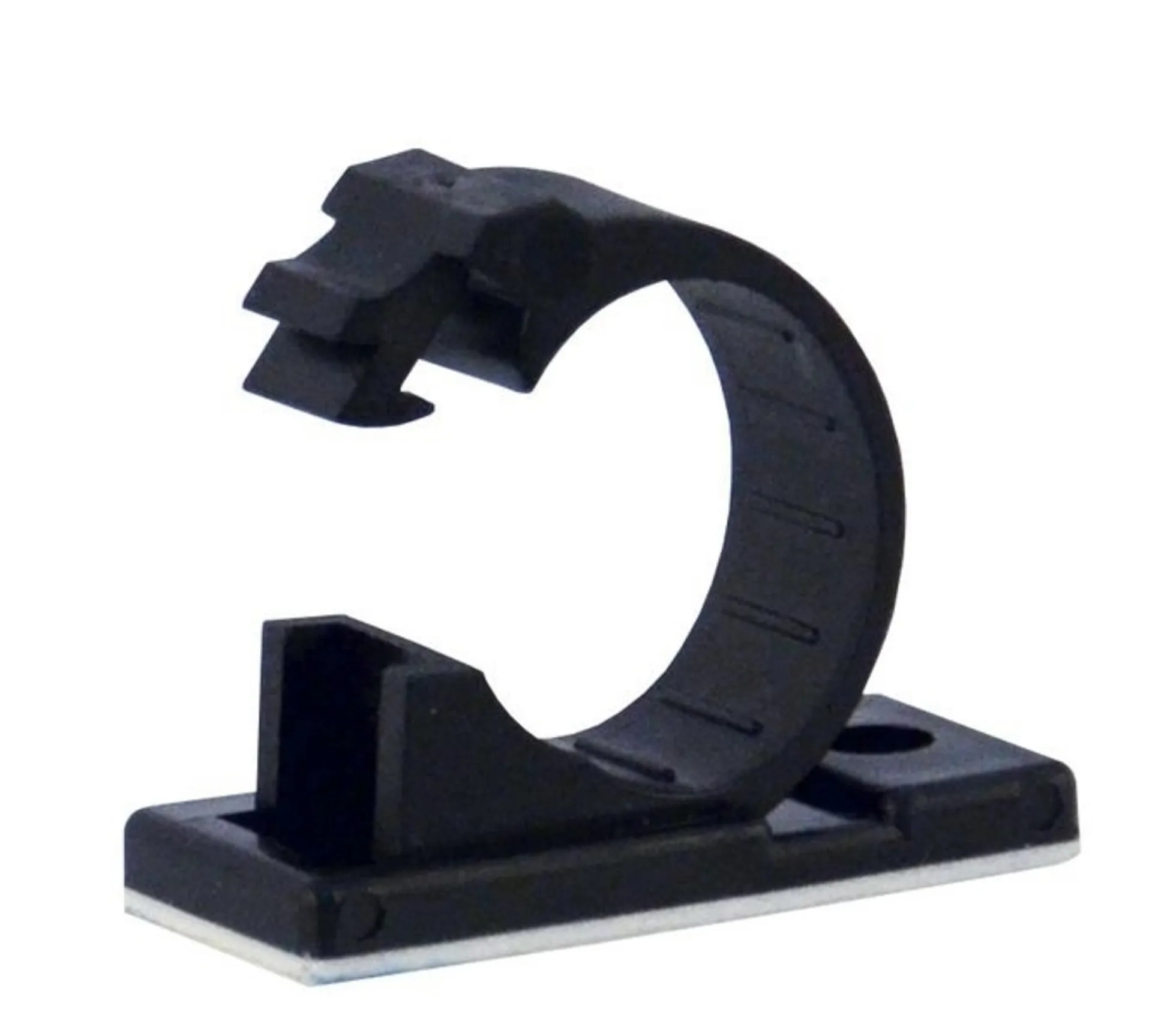 Schlauchclip für 10mm Schlauch - schraubbar und selbstklebend