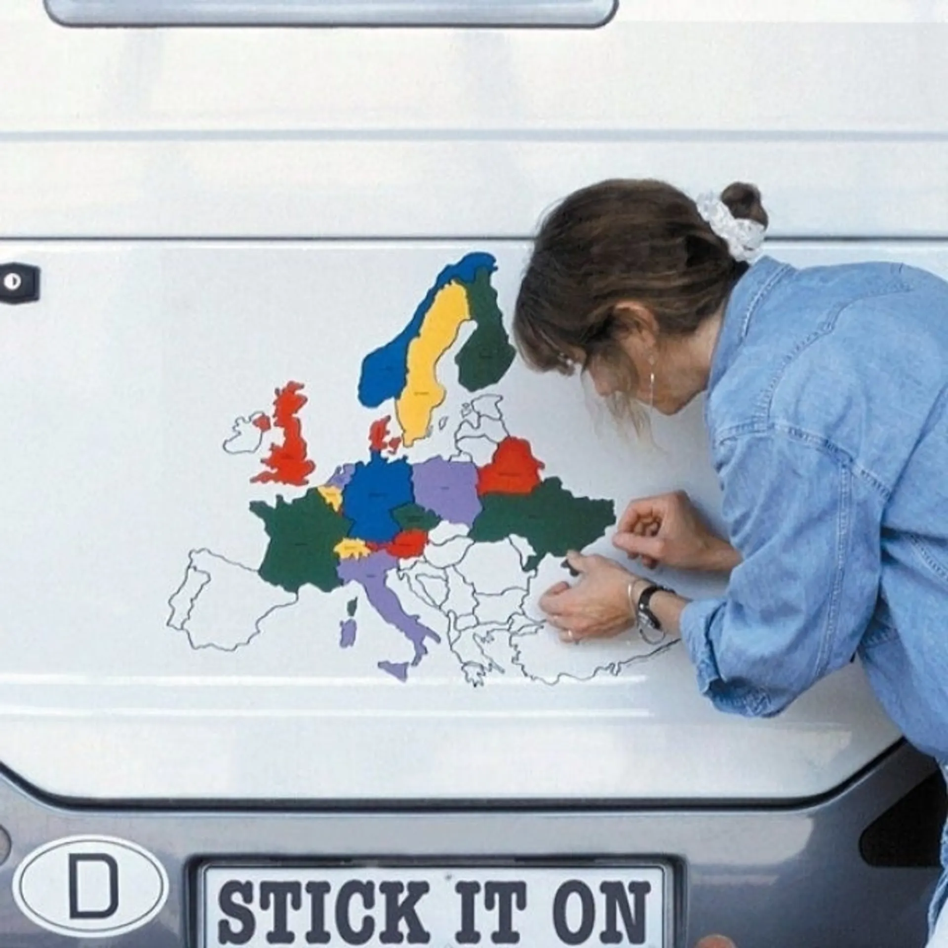 Europa Flaggen Aufkleber Set - 53 Sticker 8,5x5,5 Cm Für Auto, Wohnmobil & Koffer